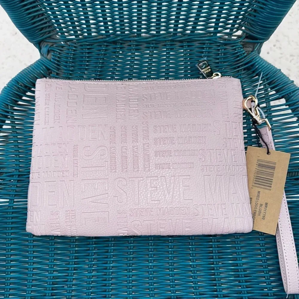 Steve Madden light Pink Clutch Logo Bag